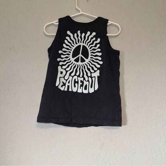 Kid's GAP Grey Peace Out Tank Top - Picture 8 of 8